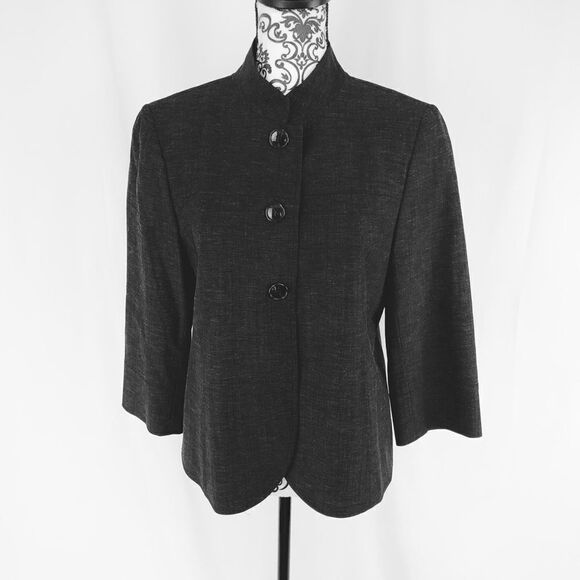 Lafayette 148 Wool Blend Scalloped Cape Blazer - Picture 1 of 7